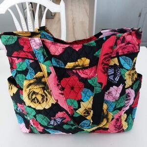 Vera Bradley Havana Rose Large Glenna Pleated Tote NWT
